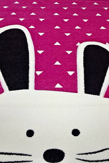 Tappeto per bambini PASTEL Bunny rosa