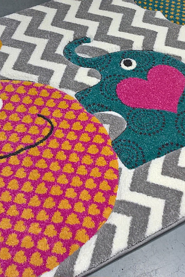 Tappeto per bambini PASTEL Elefanti