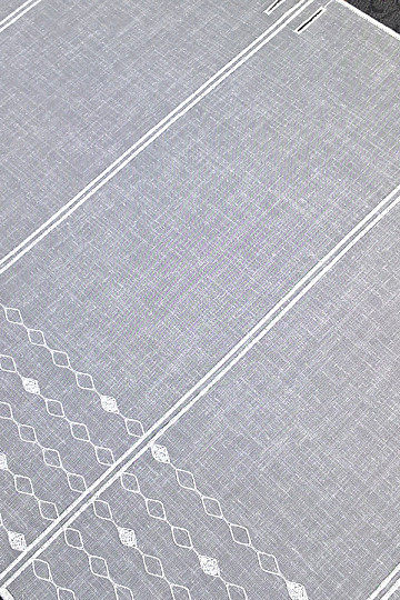 Tenda moderna ricamata GERSTER 11678 bianca