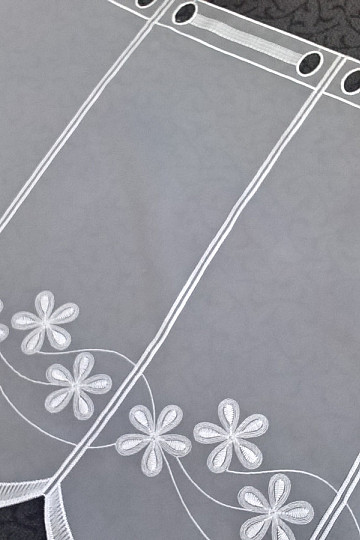 Tenda ricamata per vetrata 11667 fiori