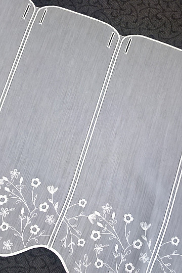 Tenda ricamata per vetrata GERSTER 11648 FIORI
