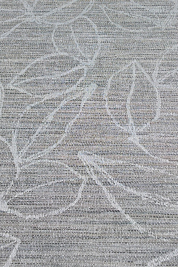 Tessuto decorativo FLORENTI foglie di S. grigio