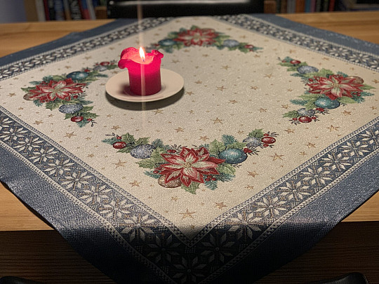 Tovaglie e sciarpe arazzi natalizi STELLA DI NATALE II blu
