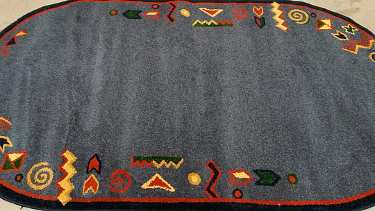 Tappeto ovale MODERNO 130x240 blu