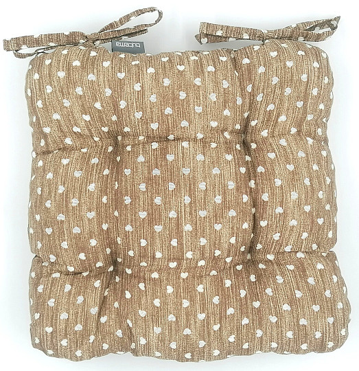 Cuscini per sedia HEART BROWN