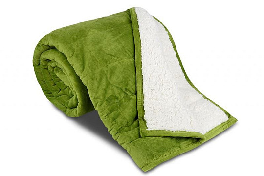 Coperta in microfibra EXTRA SOFT punto PECORA kaki