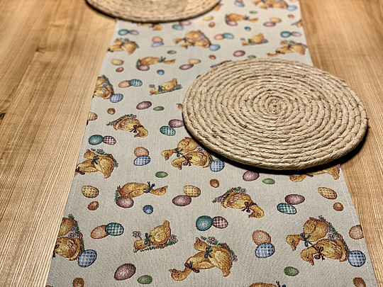 Tovaglia e foulard gobelin Pasqua GIALLO BURNS