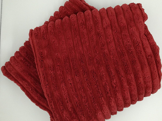 coperta Agnello velluto a coste ROSSO 150x200