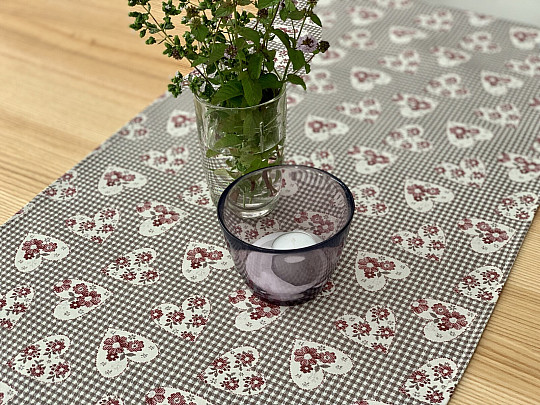 Tovaglia e scialle TOSCANA VALERY 17 CUORI