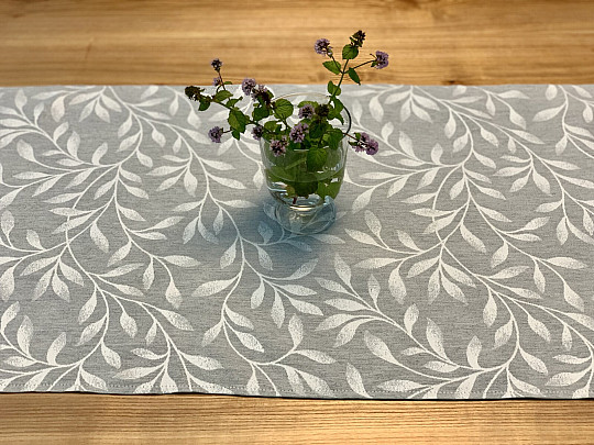 Tovaglia e sciarpa NIGHT LEAFS grigia