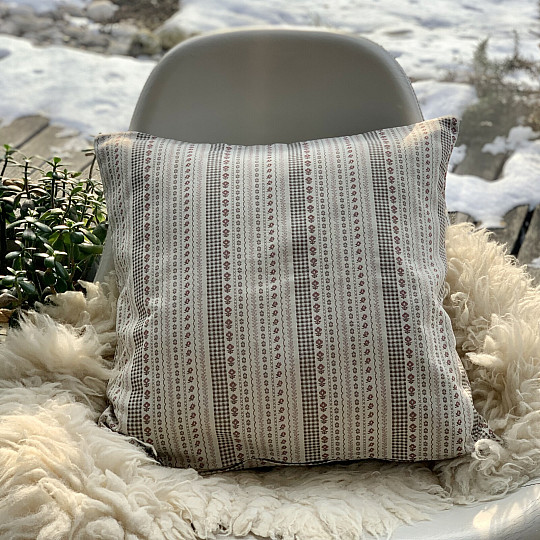 Fodera per cuscino TOSCANA RIGA STRIPE bordeaux