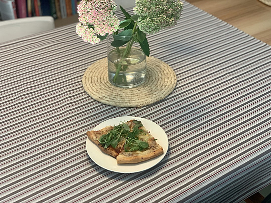 Tovaglia e sciarpa TOSCANA VALERY MULTI STRIPE bordeaux