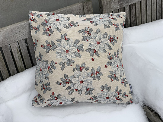 Copri arazzo natalizio STELLA DI NATALE argento