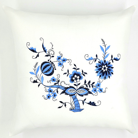 Fodera per cuscino CIPOLLA BLU-BIANCO