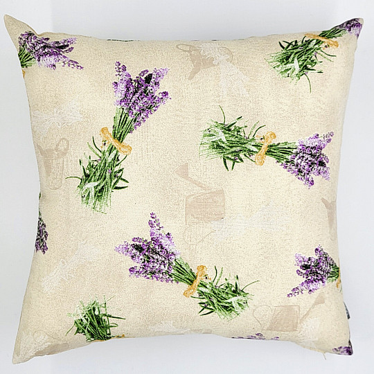 Federa decorativa BOUQUET LAVANDA CREMA