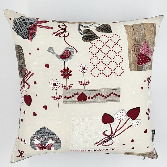 Fodera per cuscino decorativo TM PATCHWORK bordeaux