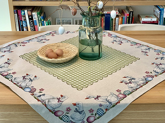 Tovaglia e sciarpa arazzo HUSIČKA ZELENÉ KÁRO