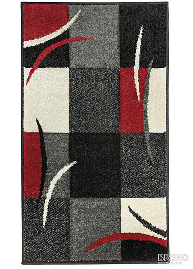 Tappeto in pezzi PORTLAND in bianco e nero