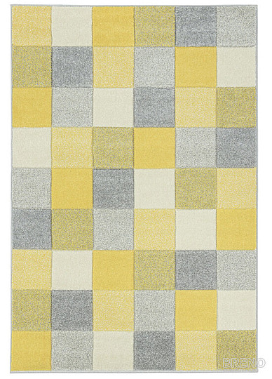Tappeto in pezzi PORTLAND cubo giallo-grigio