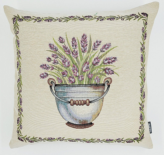 Fodera per cuscino arazzo LAVANDA IN UN SECCHIO