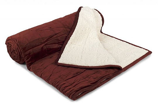 Coperta in microfibra EXTRA SOFT cucitura PECORA MARRONE