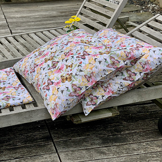 Biancheria da letto francese in rasatello di cotone FARFALLE