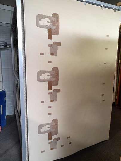 Tappeto in lana beige chiaro