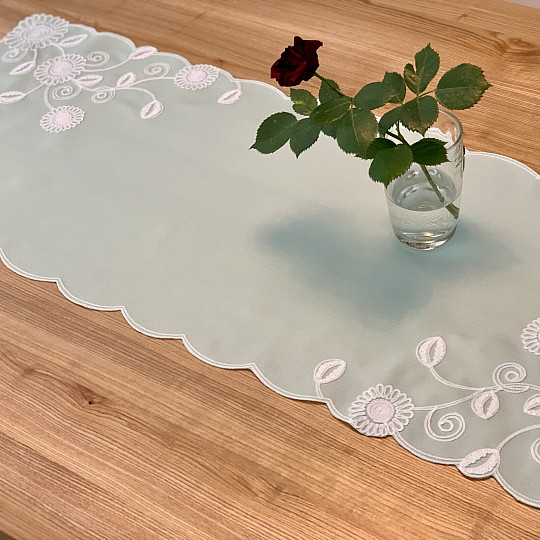 Sciarpa ricamata FIORI DI MENTA