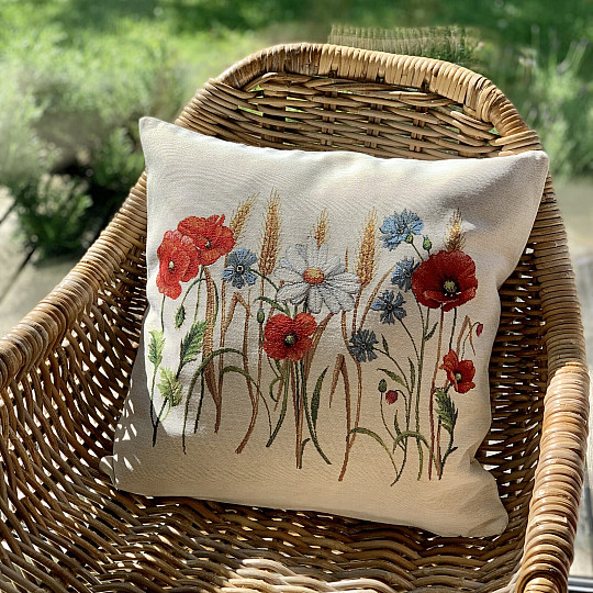 Fodera per cuscino arazzo FIORI DI CAMPO