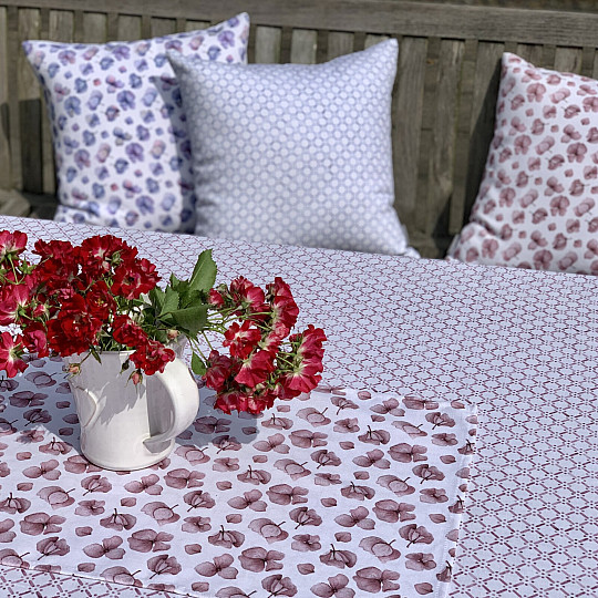 Tovaglia e scialle MONTANA FIORE ROSA ANTICO