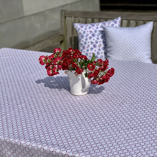 Tovaglia e scialle MONTANA GRIGLIA ROSA ANTICO