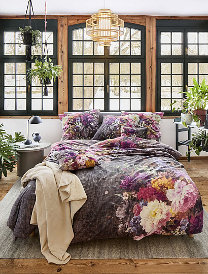 Biancheria da letto di lusso in flanella IRISETTE ZOBEL 8551-90 FIORI A MAGLIA