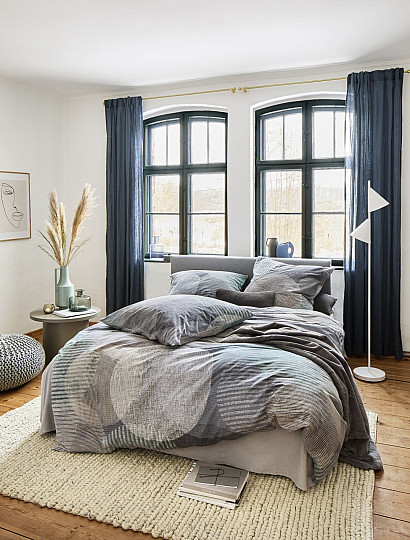 Biancheria da letto di lusso in flanella IRISETTE ZOBEL 8553-11 RUOTA GRIGIA