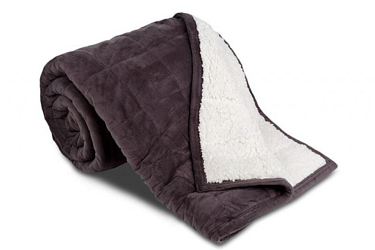 Coperta in microfibra EXTRA SOFT punto pecora ANTRACITE
