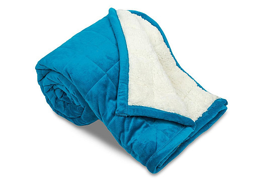 Coperta in microfibra EXTRA SOFT punto pecora TURCHESE