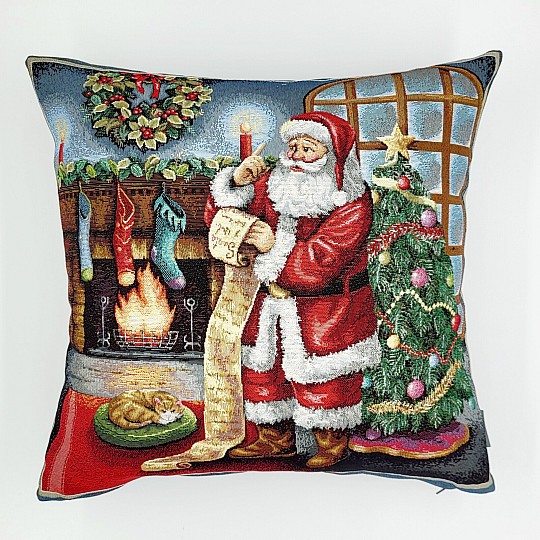 Copri arazzo natalizio BABBO NATALE AL CAMINO