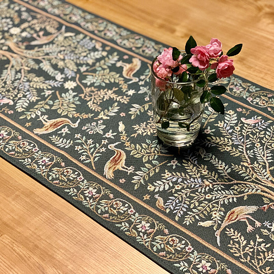 Tovaglia e sciarpa arazzo WILLIAM MORRIS verde