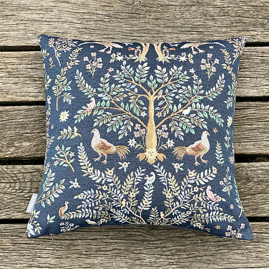 Fodera per cuscino arazzo WILLIAM MORRIS blu - dappertutto