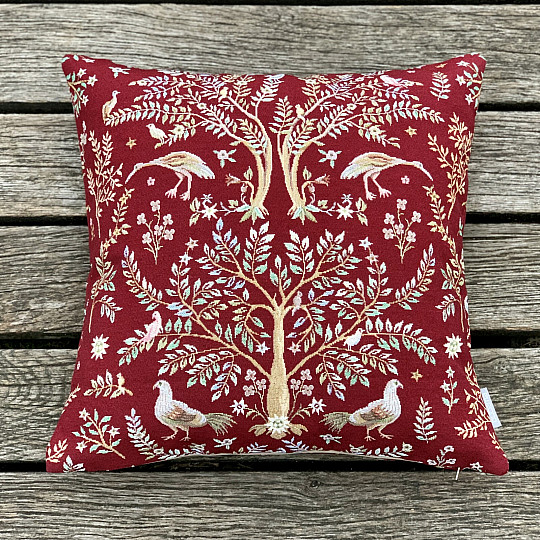 Fodera per cuscino arazzo WILLIAM MORRIS bordeaux - dappertutto