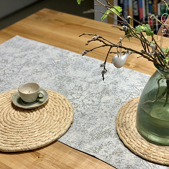 Tovaglia e sciarpa arazzo MARMO BEIGE