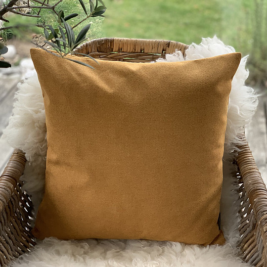 Federa decorativa ENJOY MUSTARD
