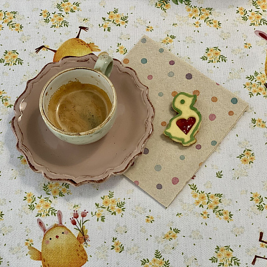 Tovaglia pasquale POLLI E UOVA