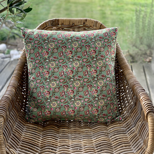 Federa per cuscino in arazzo MALVARROSA GREEN