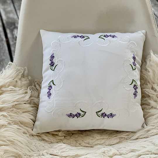 Copriletto decorativo ricamato LAVANDA