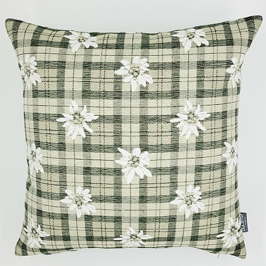 Federa decorativa FIORI E DIAMANTI verde