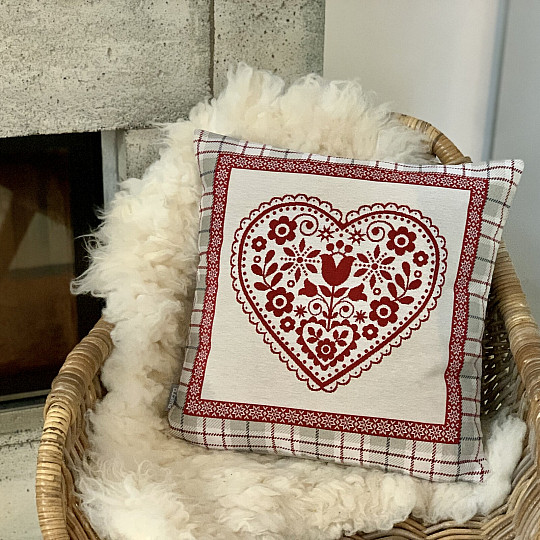 Federa per cuscino in arazzo CUORE IN UNA SCATOLA 2