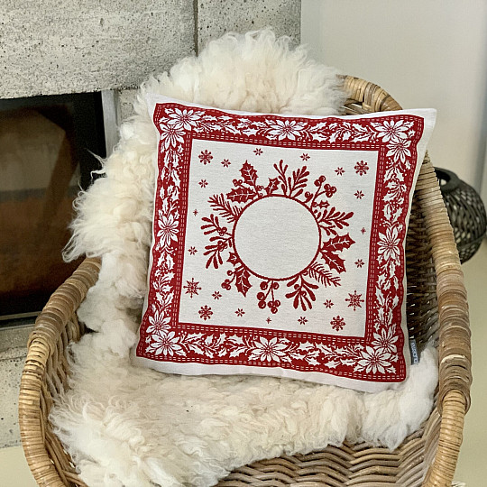 Copertura per arazzo natalizio FOLK CHRISTMAS 2 rosso
