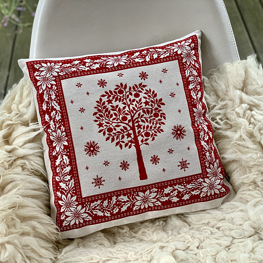 Copertura per arazzo natalizio FOLK CHRISTMAS 1 rosso