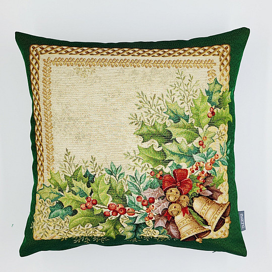 Copertura per arazzo natalizio CANDELE FIAMMINANTI con finiture verdi