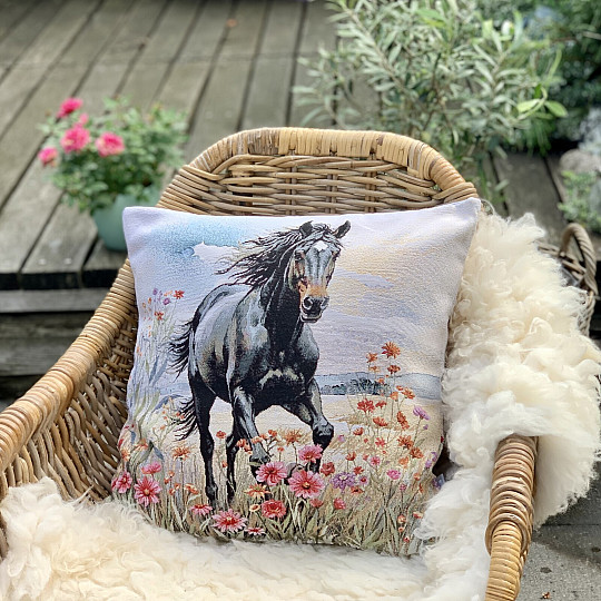 Federa per cuscino arazzo BLACK BEAUTY